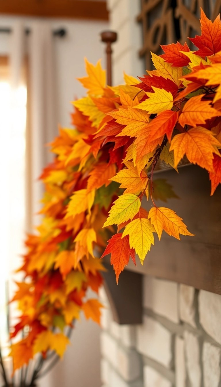 13 Seasonal Décor Ideas That'll Bring Your Holiday Get Together to Life! - 1. Autumn Leaf Garland